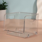 Органайзер для хранения, с ручками, 1 секция, 16.5×15×13 см, прозрачный - Фото 2