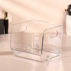 Органайзер для хранения, с ручками, 1 секция, 16.5×15×13 см, прозрачный - Фото 5