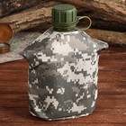 Фляга «Командор», пластик 1 л, камуфляж серый - Фото 2