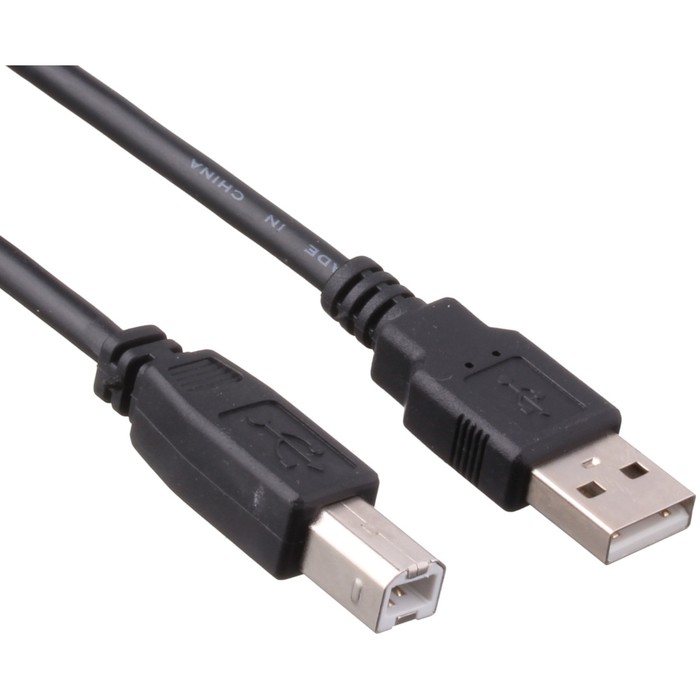 Кабель ExeGate EX-CC-USB2-AMBM-1.8, USB 2.0 A(m) - USB 2.0 B(m), 1.8 м, черный - фото 51310430