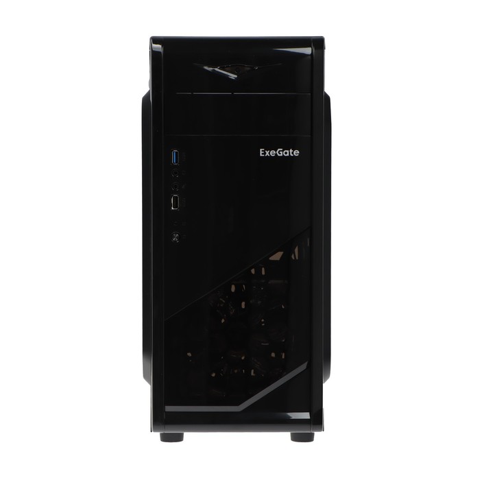 Корпус ExeGate Miditower EVO-8207, без БП,ATX,1хUSB2.0, 1хUSB3.0,чёрный с красной подсветкой - фото 51310454