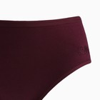 Трусы женские слипы, цвет бордовый/вензеля, размер 50-52 - фото 49435388