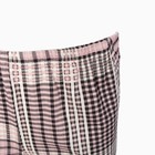 Комплект женский (футболка/шорты), цвет розовый/клетка размер 46 - фото 50976172