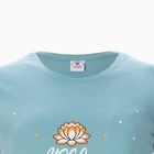 Комплект женский (футболка/шорты), цвет бирюзовый/лица, размер 48 - фото 41586326