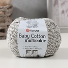 Пряжа "Baby Cotton Multicolor" 50%акрил, 50%хлопок 165м/50гр (5202 серый меланж) - Фото 5