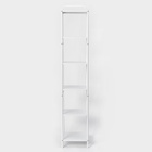 Стеллаж напольный шестиярусный, 29×29×158.5 см, белый - Фото 2