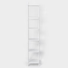 Стеллаж напольный шестиярусный, 29×29×158.5 см, белый - Фото 3
