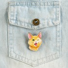 Значок-талисман деревянный «Рыжий кот», 2,6 х 3,5 см - фото 24479015