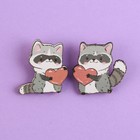 Значки деревянные, неразлучники «Моей половинке», 2 шт., 8 х 12 см. - Фото 3