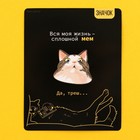 Значок деревянный «Котяо», серия мемы 3,2 х 2,9 - фото 22221142