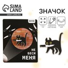 Значок деревянный «Не беси меня», серия мемы , 3,5 х 3,3 см - Фото 1