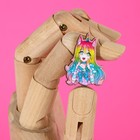 Значок деревянный «Девочка единорог», аниме, 2,6 х 3,3 см - фото 6914605