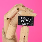 Значок деревянный Anime is my life, аниме, 3.3×2 см - Фото 4