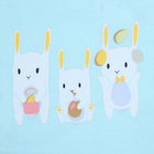 Постельное бельё АДЕЛЬ Kids Крольчата, размер 107х140, 107х140, 40х60см, поплин 110г/м, хлопок 100% - фото 9600198