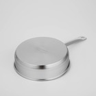 Сковорода из нержавеющей стали «Общепит», d=24 см, h=6,5 см, корпус 0,6 мм, капсульное дно 3,5 мм, индукция - Фото 2