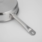 Сковорода «Общепит», d=24 см, h=6.5 см, корпус 0.6 мм, капсульное дно 3.5 мм, индукция, нержавеющая сталь, AISI - 201 - Фото 3