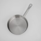 Сковорода «Общепит», d=24 см, h=6.5 см, корпус 0.6 мм, капсульное дно 3.5 мм, индукция, нержавеющая сталь, AISI - 201 - Фото 6