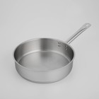 Сковорода Катунь «Общепит», d=28 см, h=7.5 см, корпус 0.6 мм, капсульное дно 3.5 мм, индукция, нержавеющая сталь - Фото 1