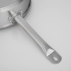 Сковорода Катунь «Общепит», d=28 см, h=7.5 см, корпус 0.6 мм, капсульное дно 3.5 мм, индукция, нержавеющая сталь - Фото 3