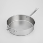 Сковорода Катунь «Общепит», d=32 см, h=8.5 см, корпус 0.6 мм, капсульное дно 3.5 мм, индукция, нержавеющая сталь - Фото 1