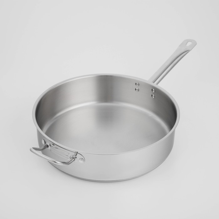 Сковорода Катунь «Общепит», d=32 см, h=8.5 см, корпус 0.6 мм, капсульное дно 3.5 мм, индукция, нержавеющая сталь - Фото 1