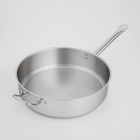 Сковорода из нержавеющей стали «Общепит», d=34 см, h=9 см, корпус 0,6 мм, капсульное дно 3,5 мм, индукция - Фото 1