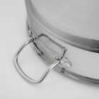 Сковорода из нержавеющей стали «Общепит», d=34 см, h=9 см, корпус 0,6 мм, капсульное дно 3,5 мм, индукция - Фото 4