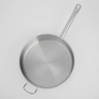 Сковорода из нержавеющей стали «Общепит», d=34 см, h=9 см, корпус 0,6 мм, капсульное дно 3,5 мм, индукция - Фото 7