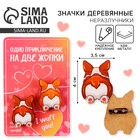 Значки деревянные, неразлучники «Одно приключение», 2 шт., 8×12 см - Фото 1