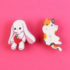 Значки деревянные, неразлучники «Любимой подружке», 2 шт., 8 х 12 см. - Фото 3