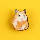 Значок деревянный «Хомяк », серия мемы , 2,6 х 3,3 см - Фото 2