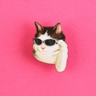 Значок деревянный «Кот в очках», 2.4×3.2 см - Фото 2
