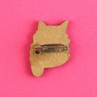 Значок деревянный «Кот в очках», 2.4×3.2 см - Фото 3