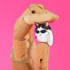 Значок деревянный «Кот в очках», 2.4×3.2 см - Фото 4
