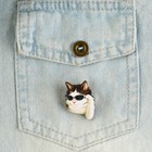 Значок деревянный «Кот в очках», 2.4×3.2 см - Фото 5