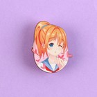 Значок деревянный «Школьницы», аниме, 2.6×3.3 см - Фото 2