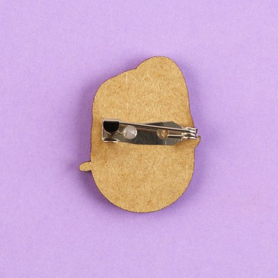 Значок деревянный «Школьницы», аниме, 2.6×3.3 см