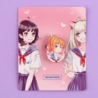 Значок деревянный «Школьницы», аниме, 2.6×3.3 см - Фото 6