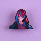 Значок деревянный «Девушка в цветах», аниме, 3.3×2.8 см - Фото 2