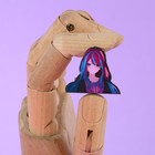 Значок деревянный «Девушка в цветах», аниме , 3,3 х 2,8 см - фото 6914839