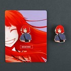 Значок деревянный «Рыжая девушка», аниме, 2,4 х 3,4 см - фото 292273146