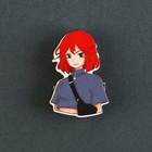 Значок деревянный «Рыжая девушка», аниме, 2,4 х 3,4 см - Фото 2
