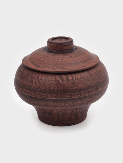 Горшок для жаркого «Гладкий», 600 мл., 13×14 см, красная глина