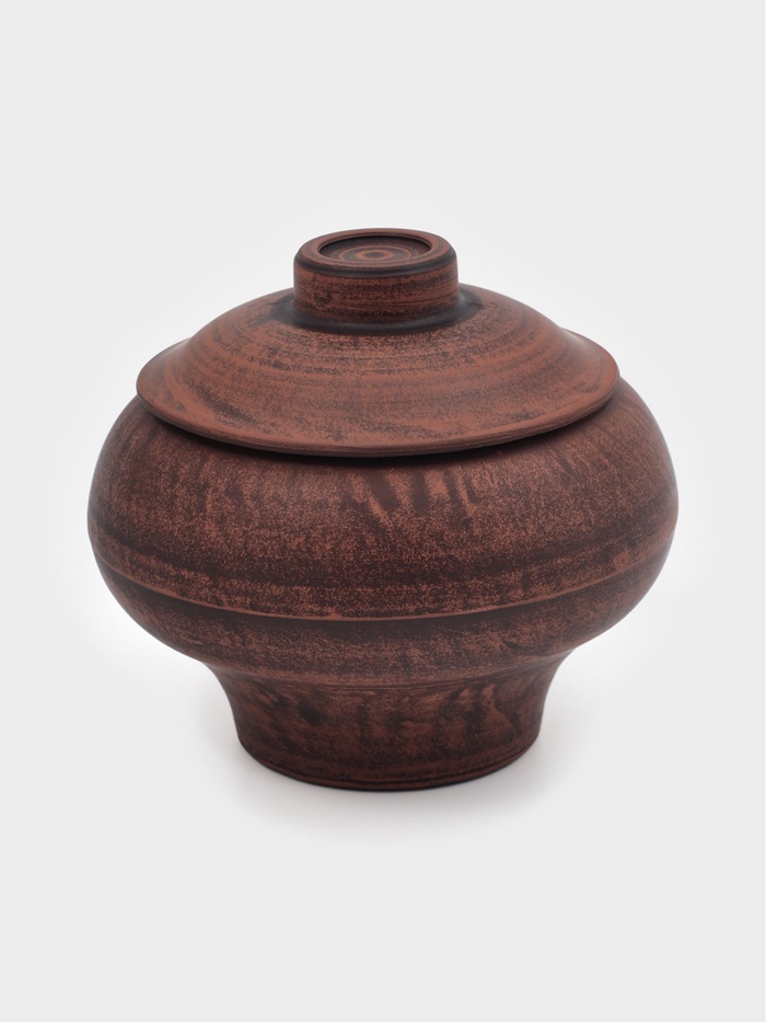 Горшок для жаркого «Гладкий», 600 мл., 13×14 см, красная глина - Фото 1