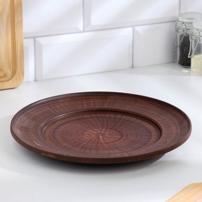 Тарелка «Гладкий», d=25 см, красная глина