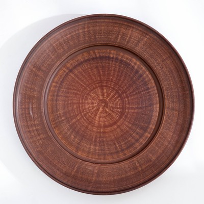 Тарелка «Гладкий», d=25 см, красная глина