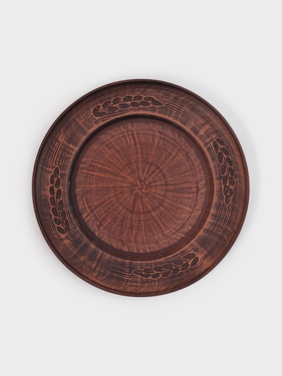 Тарелка «Колос», d=25 см, красная глина