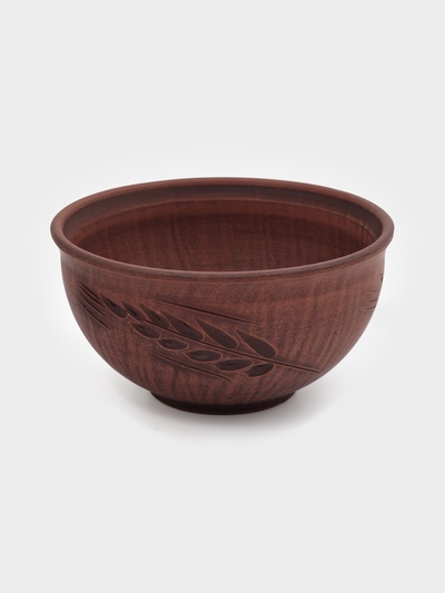 Салатник «Колос», 700 мл., 8×15 см, красная глина