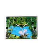 Часы-картина настенные, интерьерные «Лебеди», бесшумные, 25×35 см - Фото 6