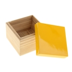 Шкатулка "Жёлтый глянец" 10х10х8,5 см из бамбука УЦЕНКА - Фото 2